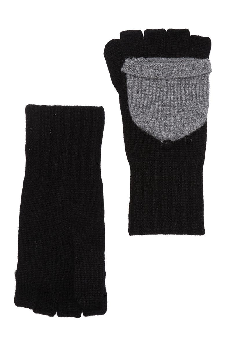 QUINN Colorblock Pop Top Cashmere Gloves, Main, color, 