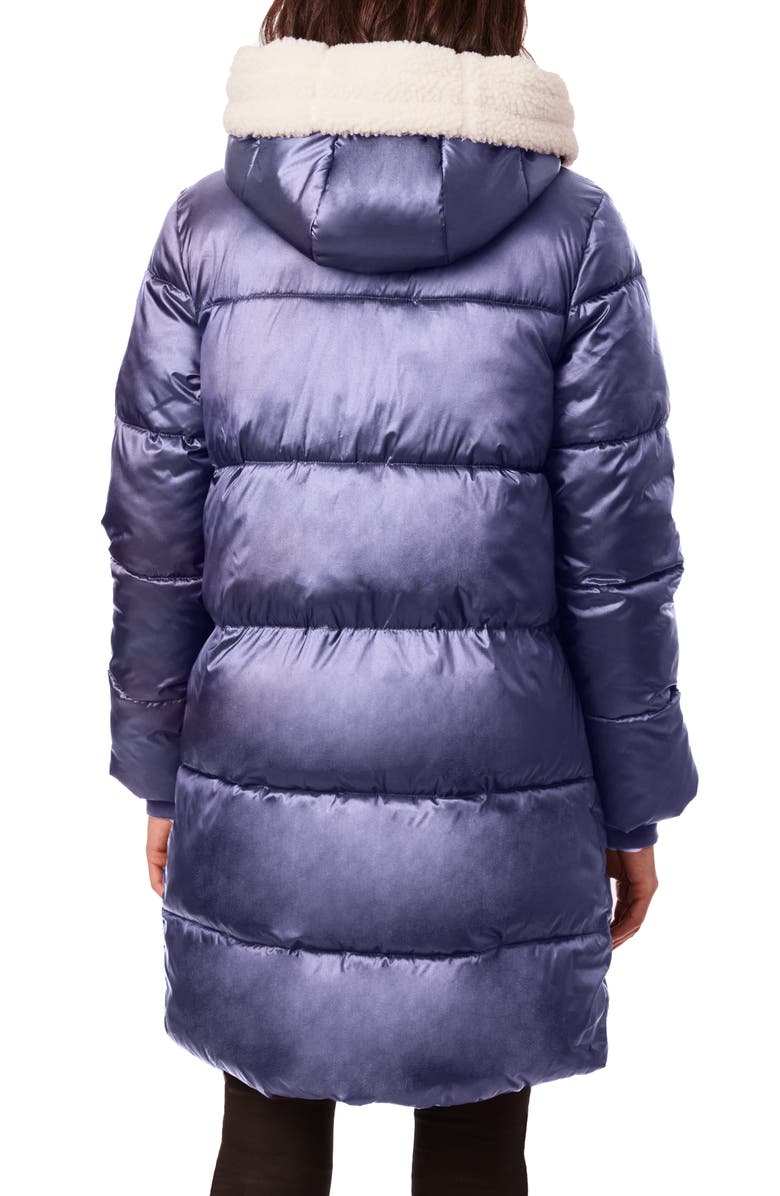 Bernardo Faux Fur Lined Water Resistant Puffer Jacket, Alternate, color, Crystal Mauve White