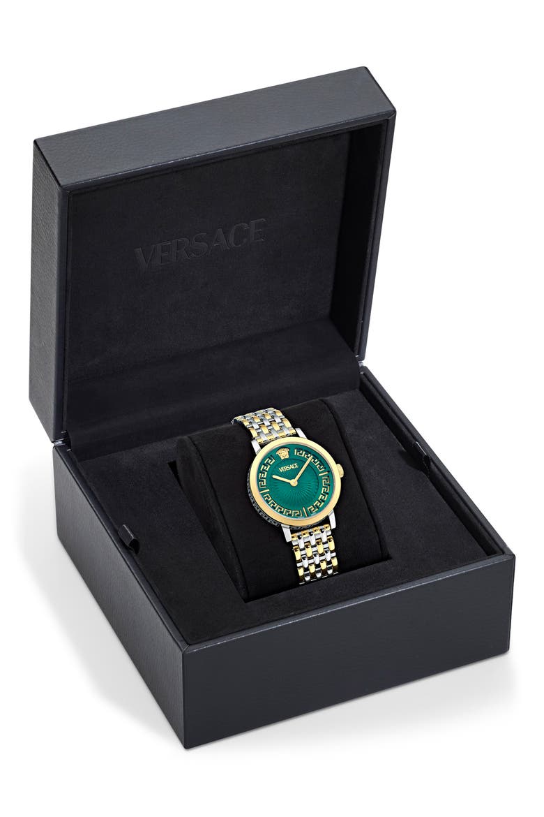 Greca Fortuna Two-Tone Bracelet Watch, 35mm, Alternate, color, TWO TONE