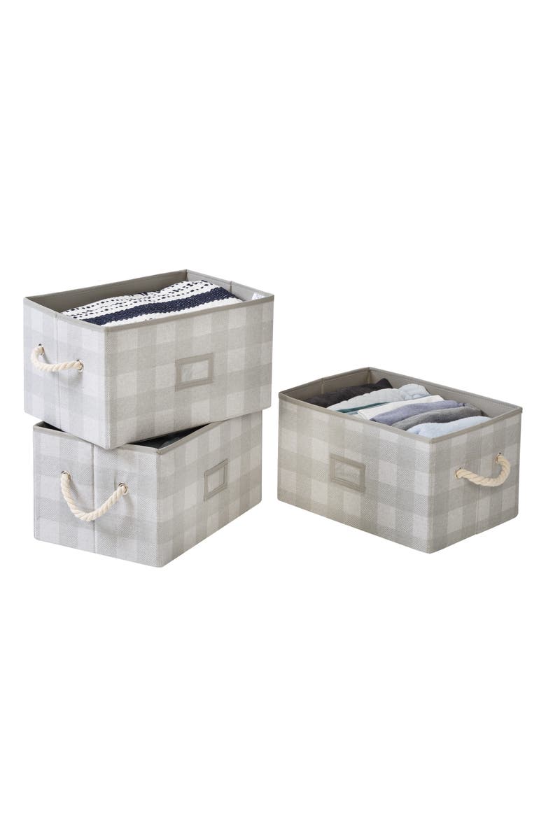 HONEY-CAN-DO 3-Pack Storage Bins, Alternate, color, 