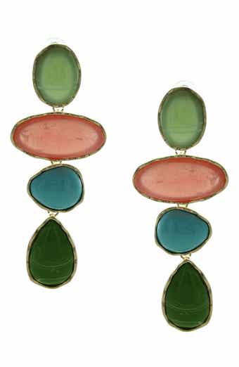 OLIVIA WELLES Stepping Stone Drop Earrings