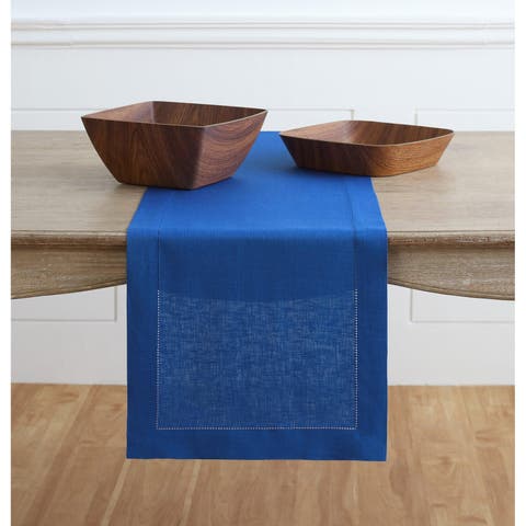 Linen Table Runner - Classic Hemstitch