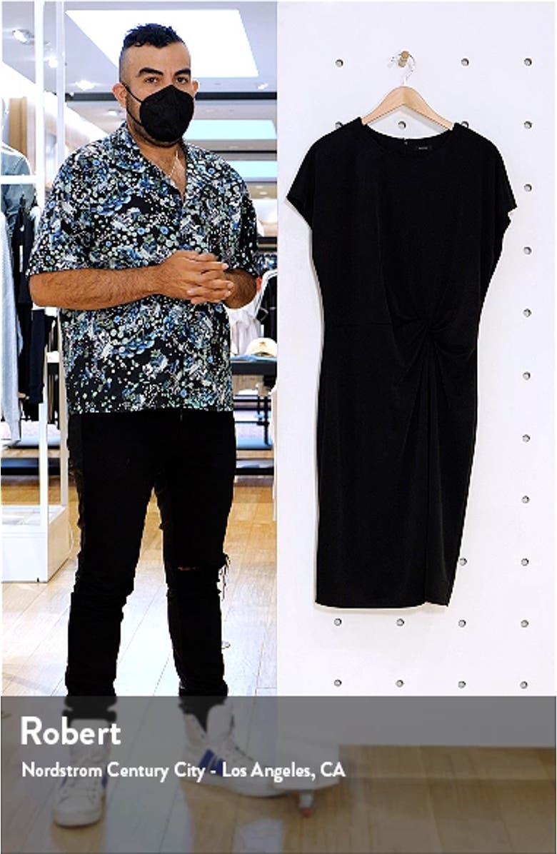 Twist Front Knit Sheath Midi Dress, sales video thumbnail