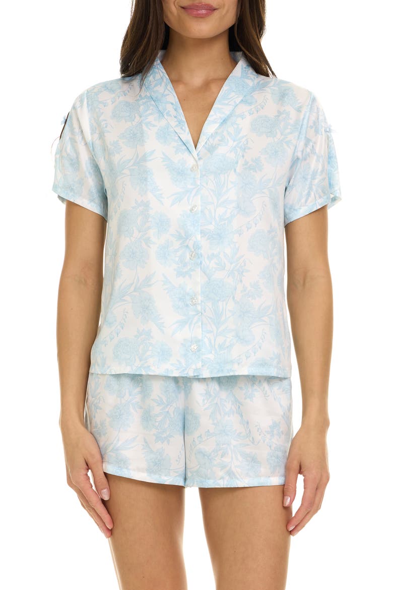 Odessa Floral Satin Pajamas, Main, color, LIGHT BLUE