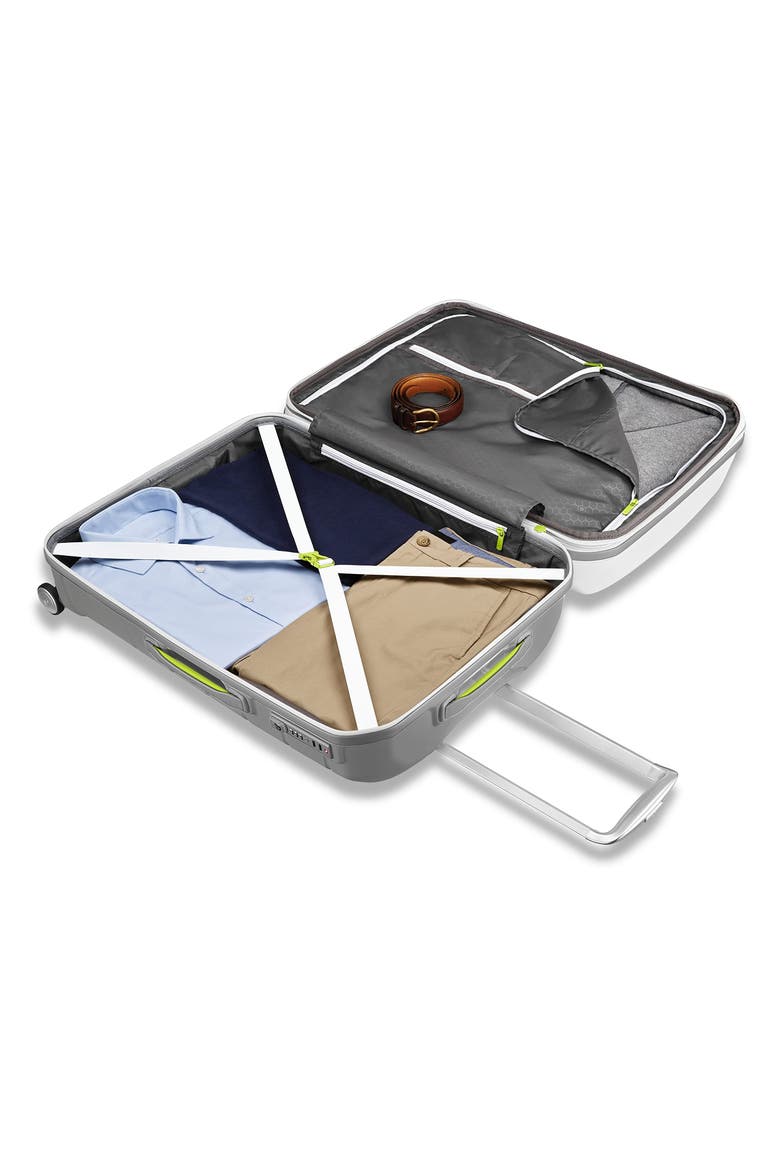 Freeform Hardside Expandable 21" Carry On Spinner Luggage, Alternate, color, White/Grey
