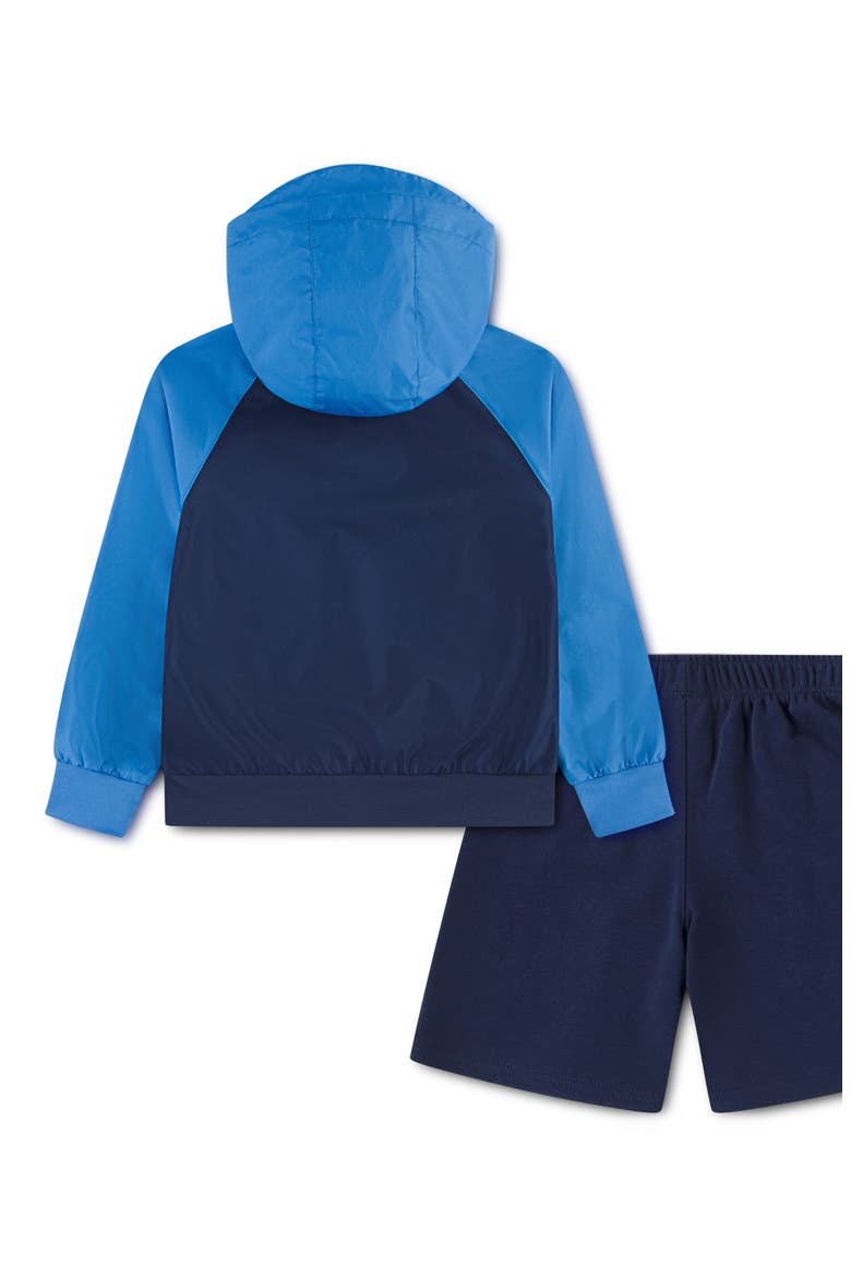 Kids' Windrunner Zip Hoodie & Shorts Set, Alternate, color, MIDNIGHT NAVY