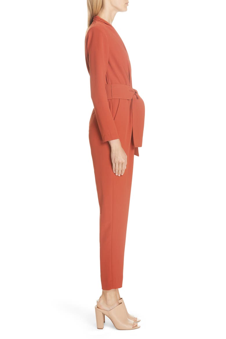 Kieran Belted Crop Jumpsuit, Alternate, color, TERRACOTTA