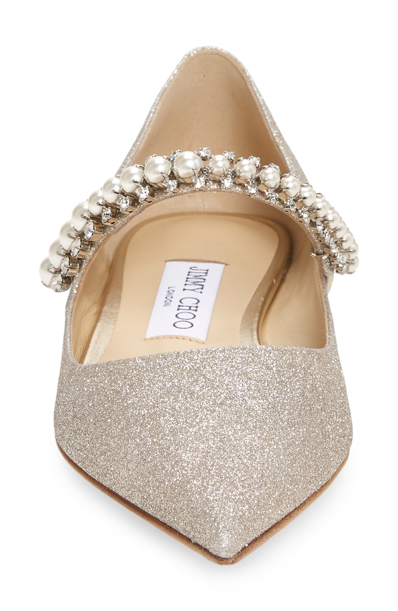 Jimmy Choo Baily Embellished Pointed Toe Flat, Alternate, color, 