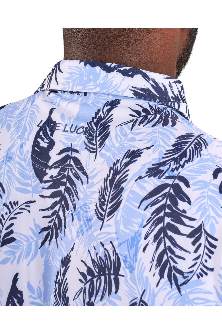 Hidden Clover Polo White/Peri Blue, Alternate, color, White