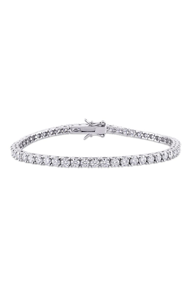 Sterling Silver Lab Grown Moissanite Tennis Bracelet, Main, color, SILVER