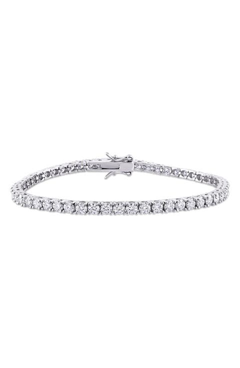 Sterling Silver Lab Grown Moissanite Tennis Bracelet