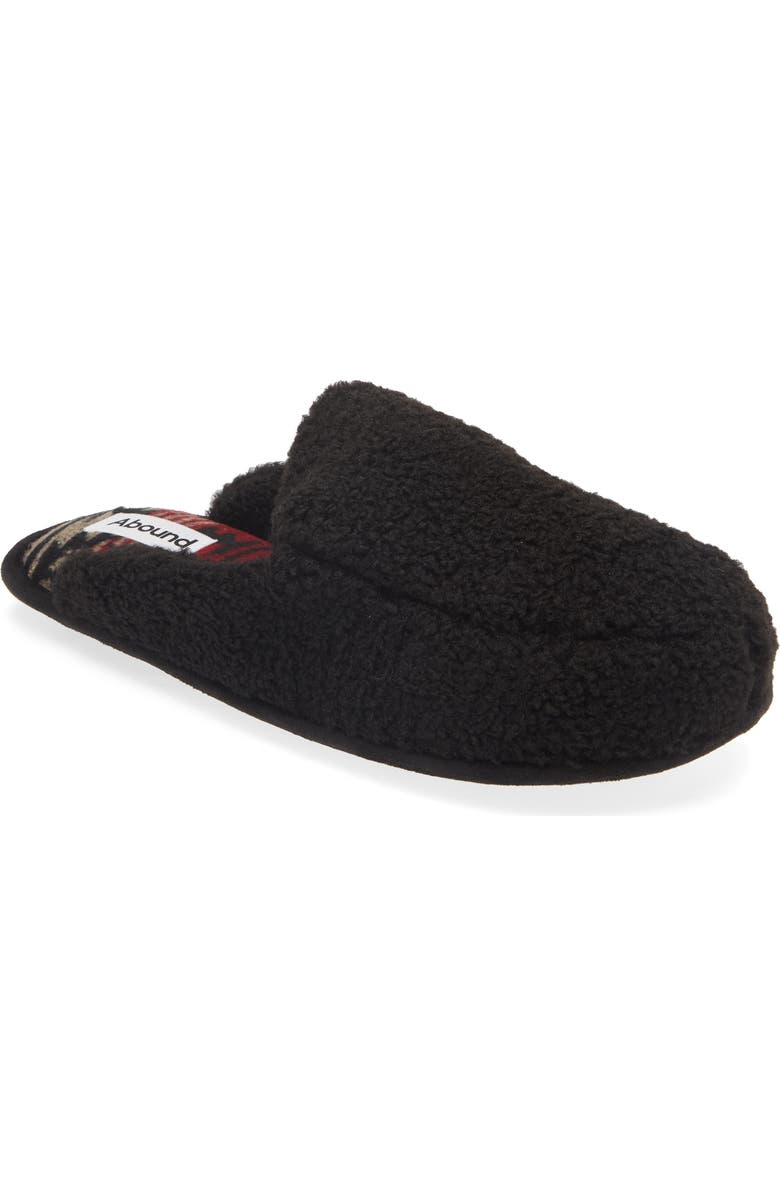 Abound Robbie Faux Shearling Mule, Main, color, Black