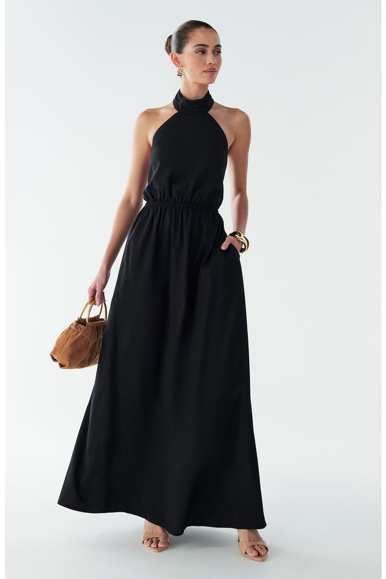 Fay Linen Maxi, Alternate, color, Black
