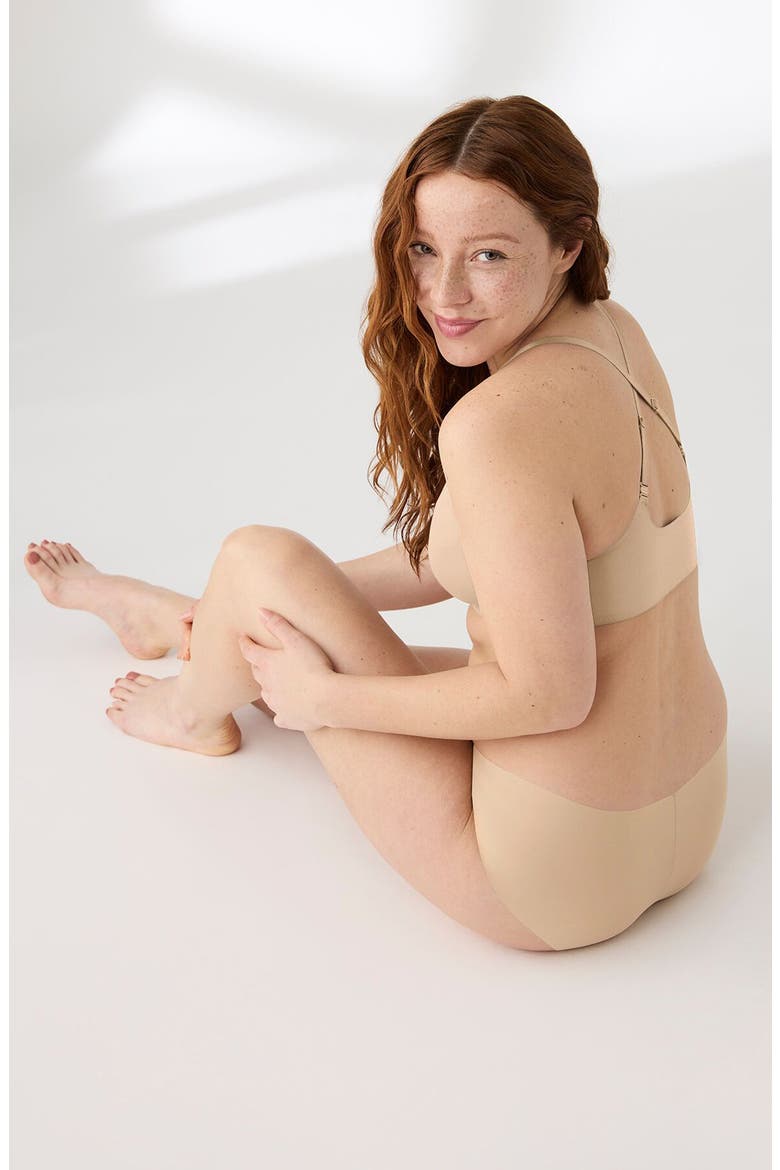 The True Body Triangle Convertible Strap Bralette, Alternate, color, DESERT