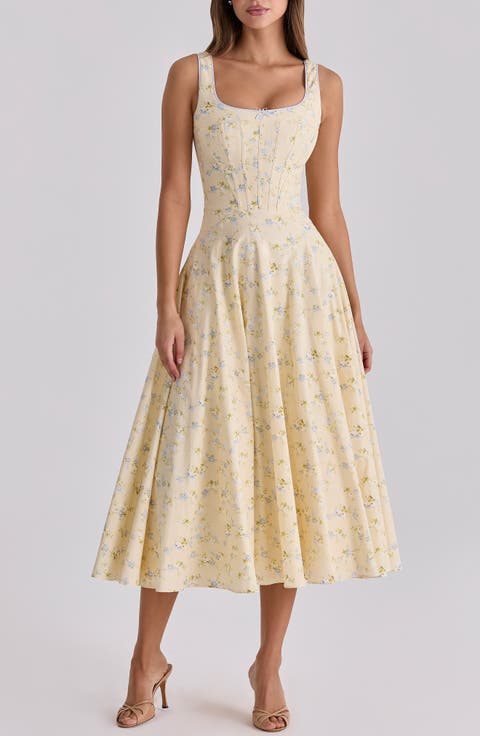 Jaime Floral Stretch Cotton Dress