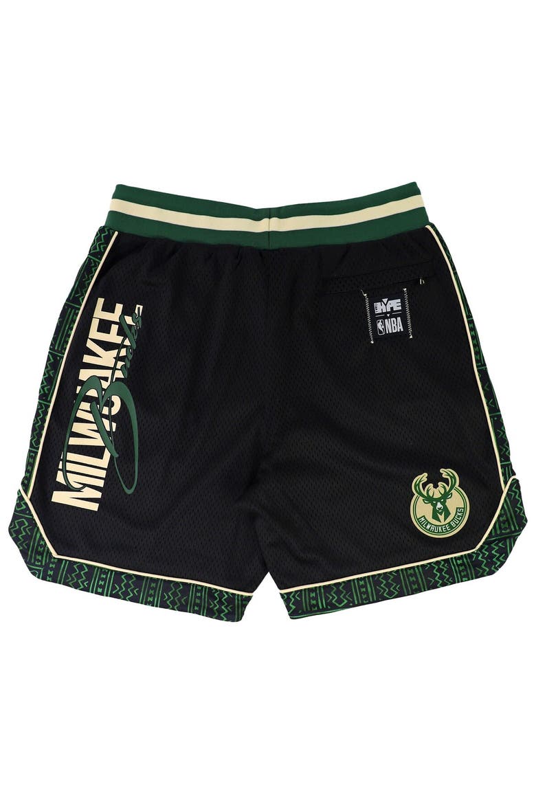 Unisex NBA x Two Hype  Black Milwaukee Bucks Culture & Hoops Double Mesh Shorts, Alternate, color, Black