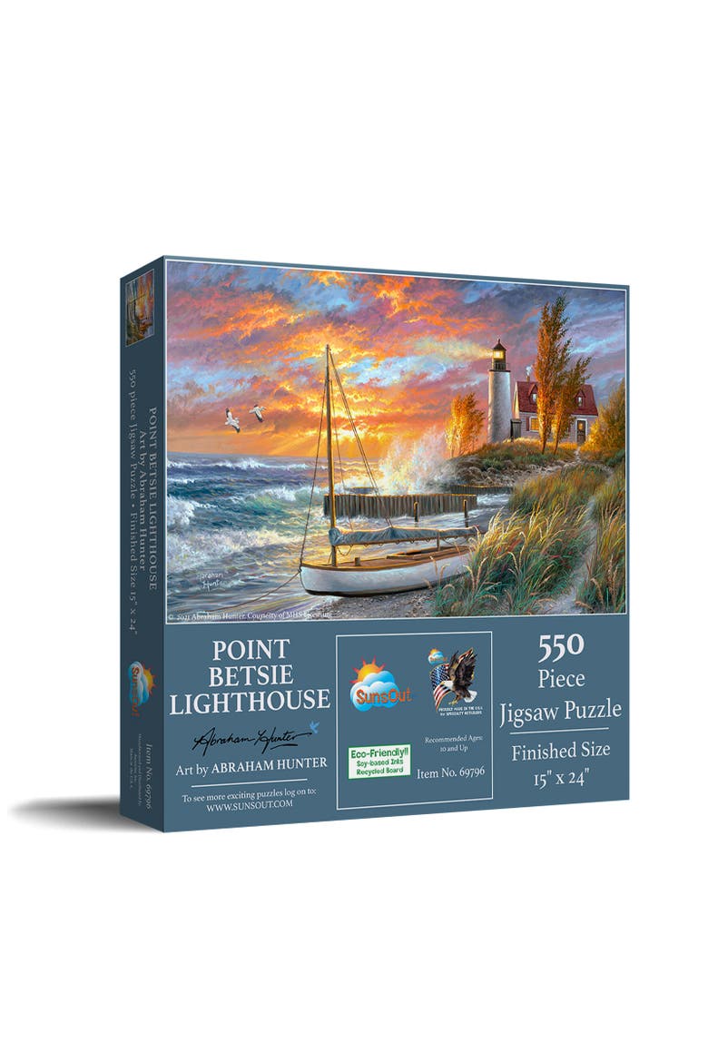 Point Betsie Lighthouse 550 piece Jigsaw Puzzle for Adults, Main, color, Multicolor