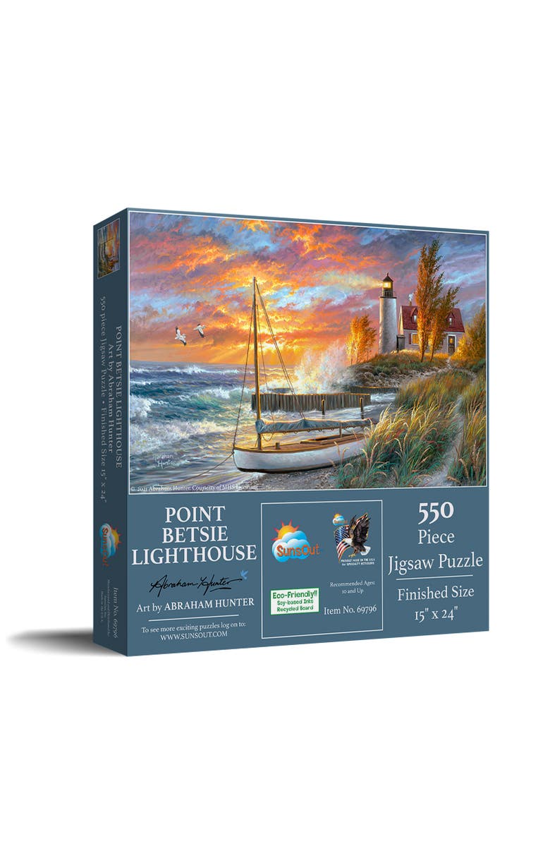 Sunsout Point Betsie Lighthouse 550 piece Jigsaw Puzzle for Adults, Main, color, Multicolor