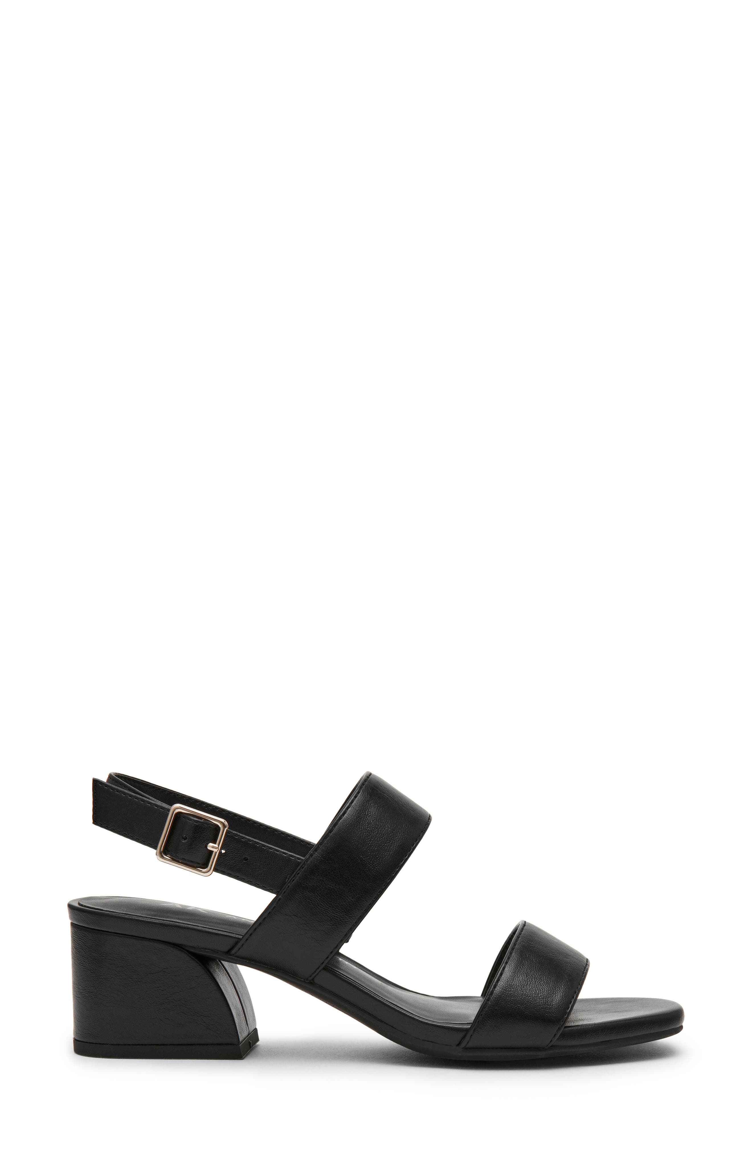 Anne Klein Macaron Block Heel Sandal, Alternate, color, Black