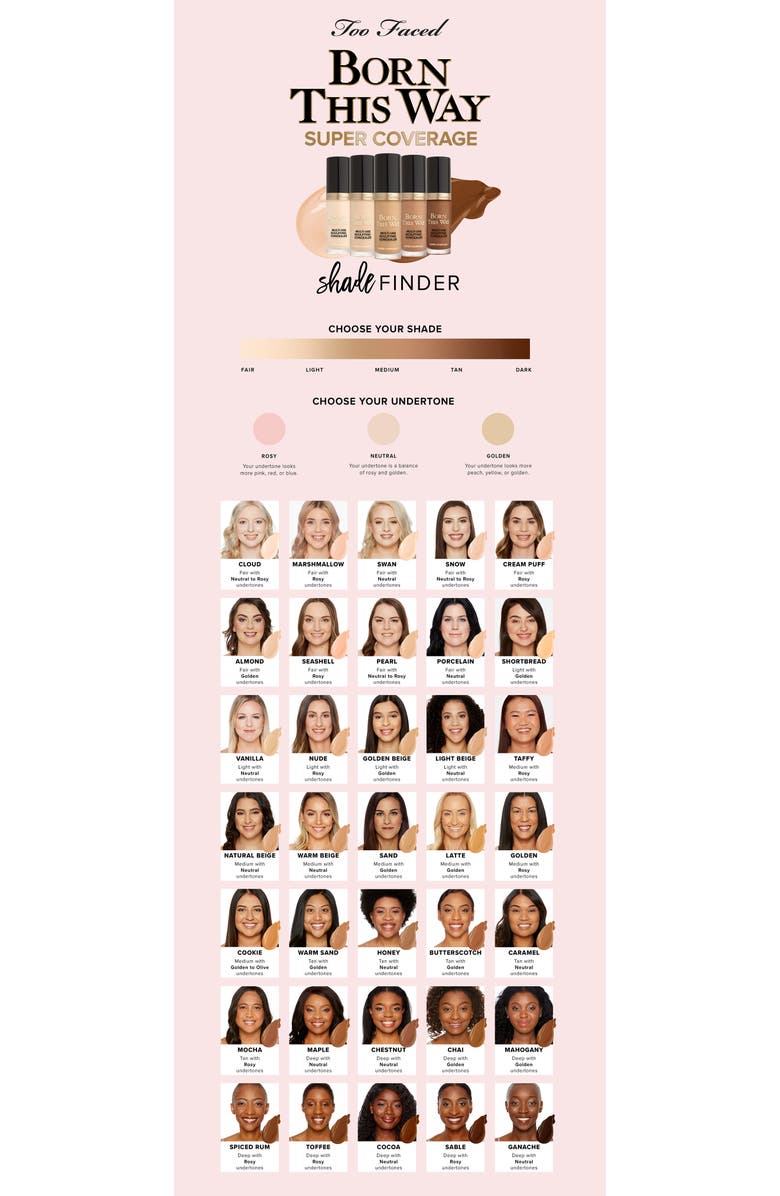 Too Faced Born This Way Super Coverage Concealer, Alternate, color, Sable