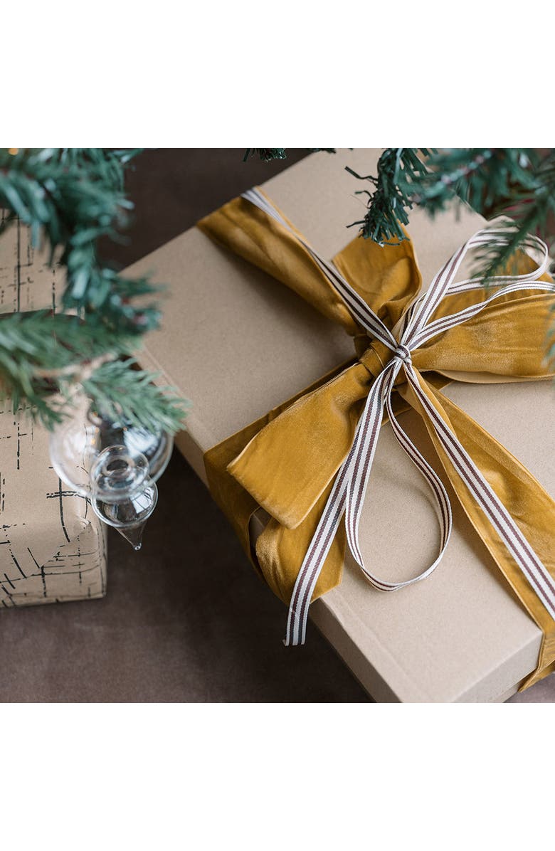 CG Hunter Wide Hand Dyed Velvet Ribbon Gold, Main, color, Gold