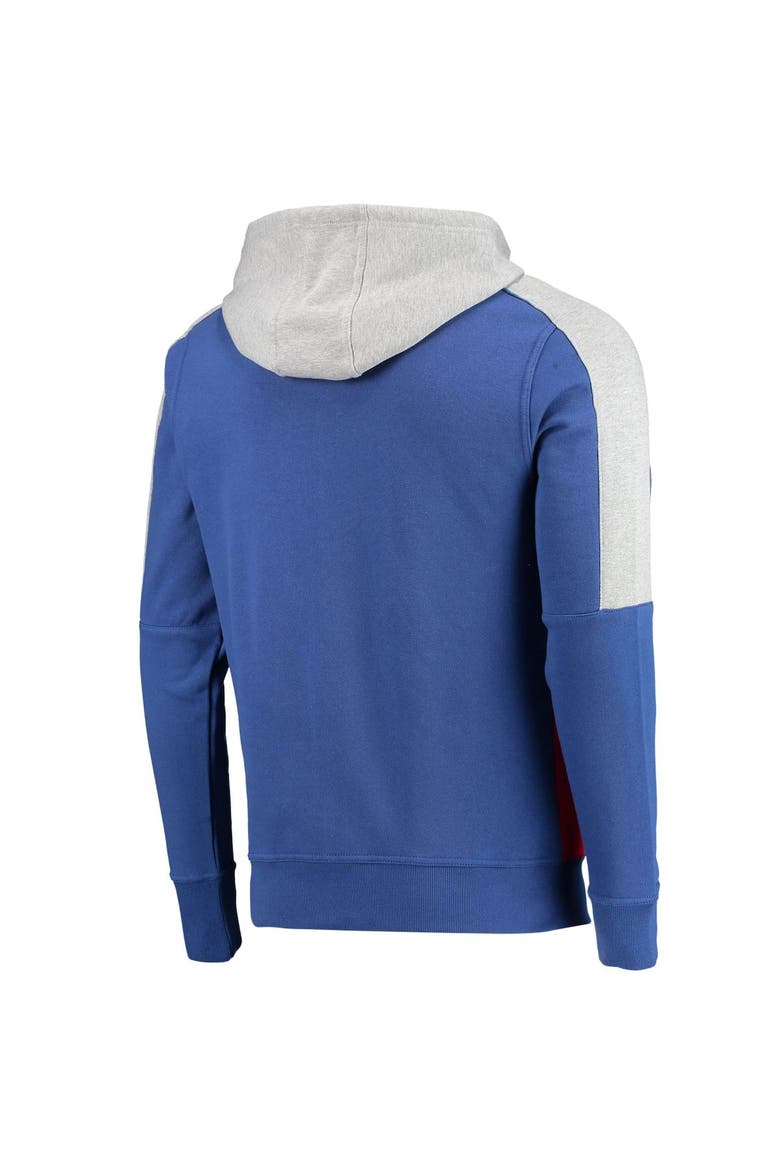 Men's Starter Royal/Red Buffalo Bills Playoffs Color Block Full-Zip Hoodie, Alternate, color, Royal