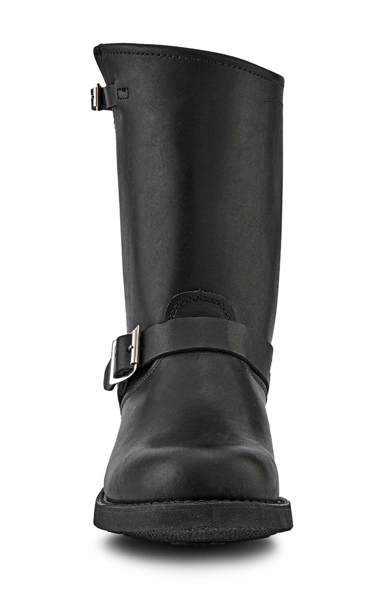 Frye Engineer Biker Boot, Alternate, color, Black - Greasy Leather