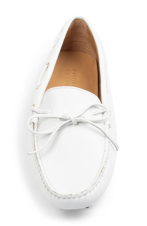 Patricia Green Henley Boat Shoe In White Leather