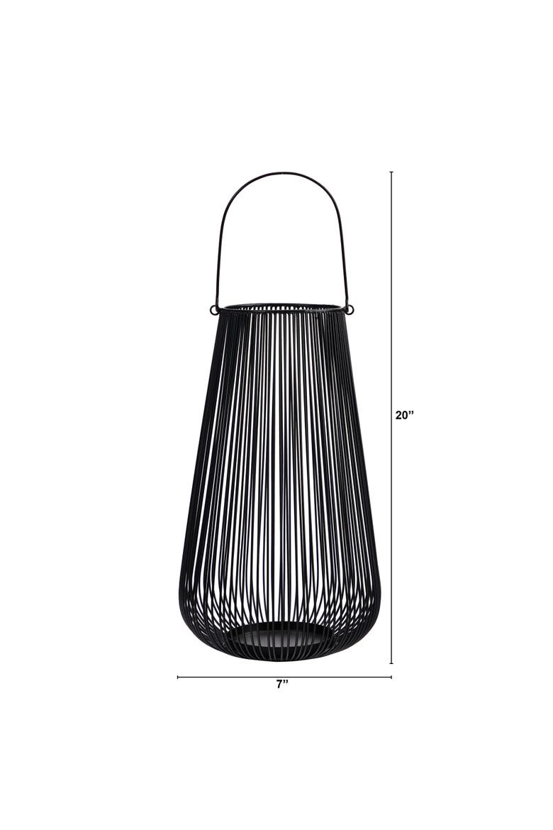 20-in Vintage Black Metal Wire Votive Tea Lantern Candle Holder, Alternate, color, Black