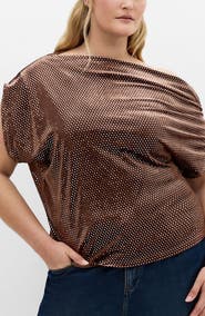 City Chic Shimmy One-Shoulder Top