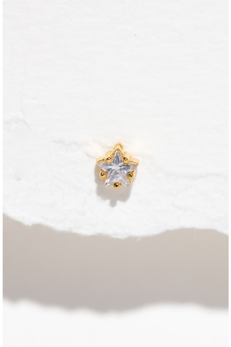 Teeniest Brightest Star Piercing Style Single Stud Earring, Alternate, color, GOLD