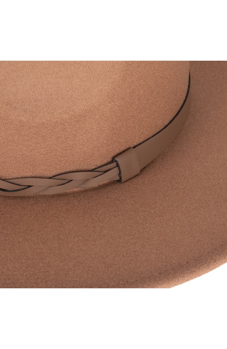 San Diego Hat Braided Trim Fedora, Alternate, color, Brown
