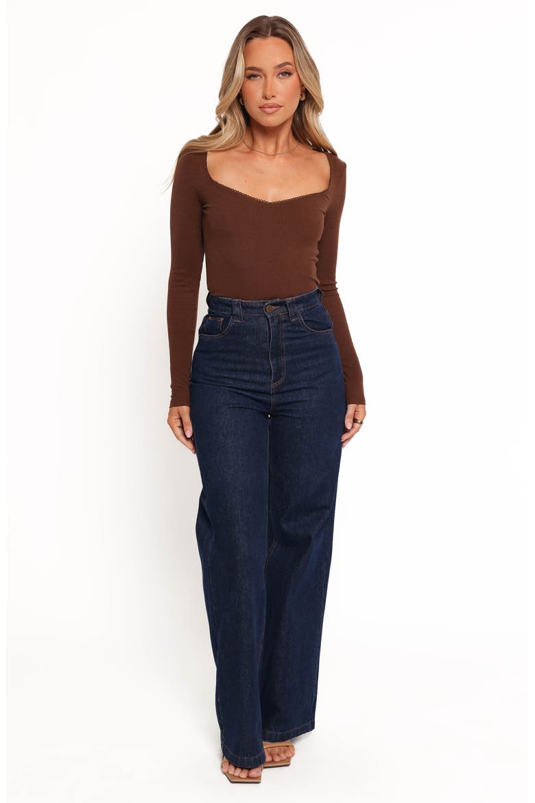 Verona Knit Top, Alternate, color, BROWN