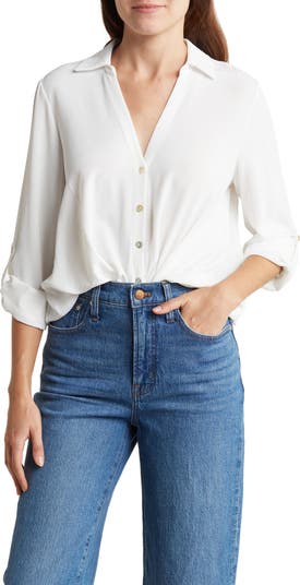 CHENAULT Surplice Long Sleeve Wrap Top | Nordstromrack