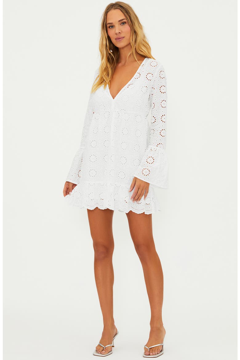 dlaney mini dress white Delaney Eyelet M Perfect for sunny days or evening strolls Daisy Eyelet Mini Dress -