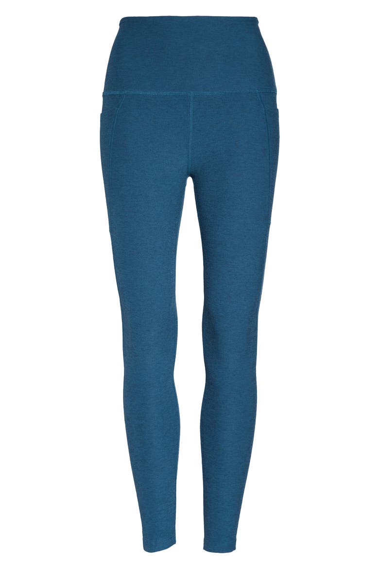 Everyday Space Dye High Waist Pocket Leggings, Alternate, color, STELLAR BLUE HEATHER