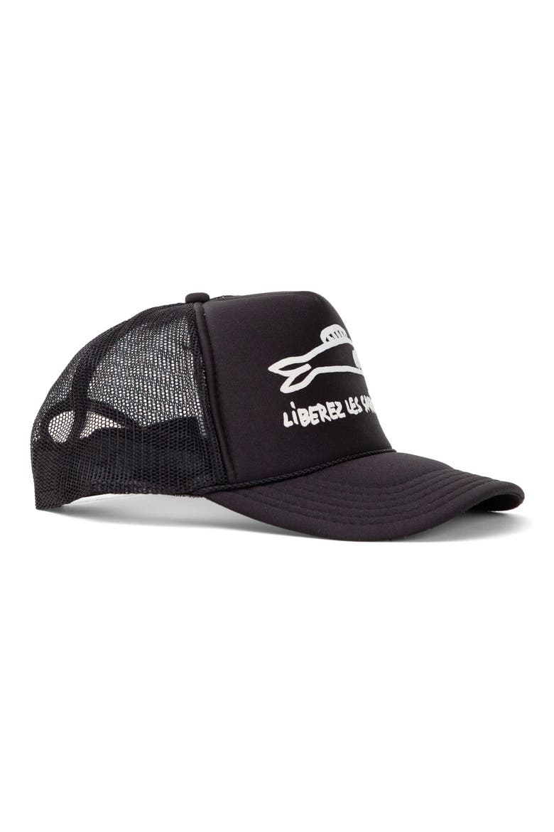 Sardines Trucker Hat, Alternate, color, BLACK W/ CREAM