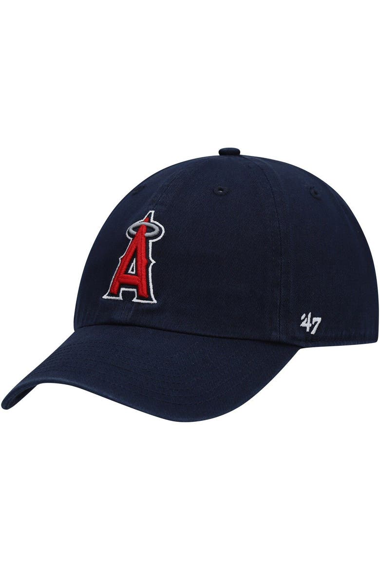 Men's '47 Navy Los Angeles Angels Clean Up Adjustable Hat, Alternate, color, Navy