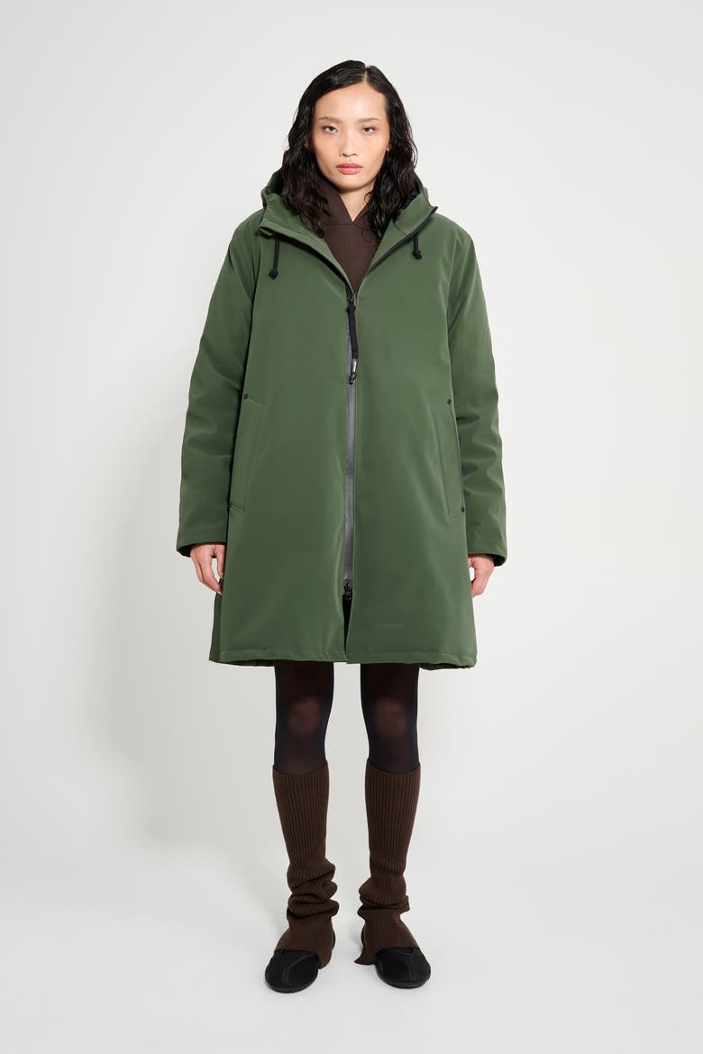 Mosebacke Matte Winter Coat, Alternate, color, Green