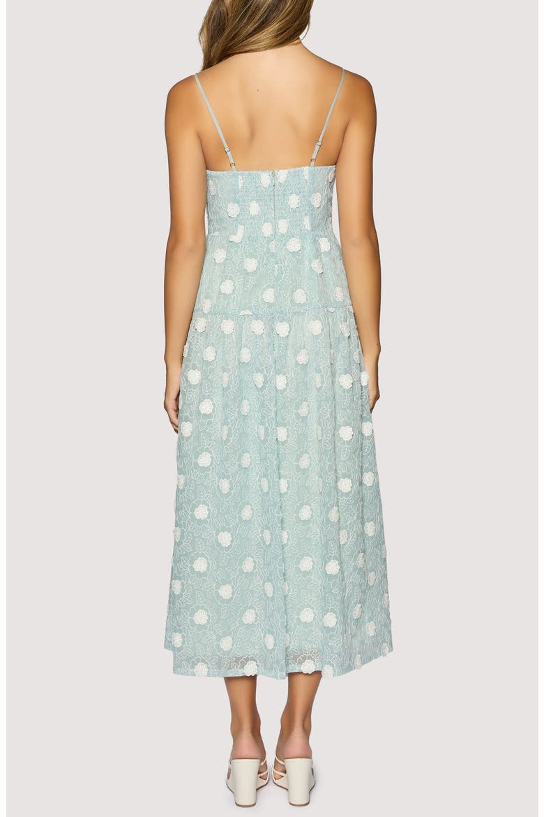 Eternal Spring Floral Appliqué Maxi Dress, Alternate, color, LIGHT-BLUE