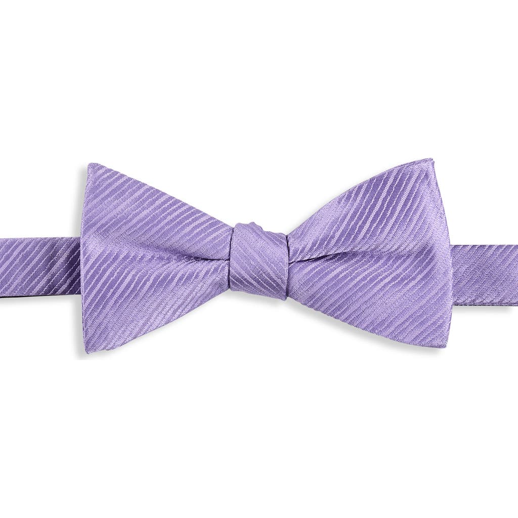 Synrgy By Dxl Big & Tall Striped Bow Tie In Purple