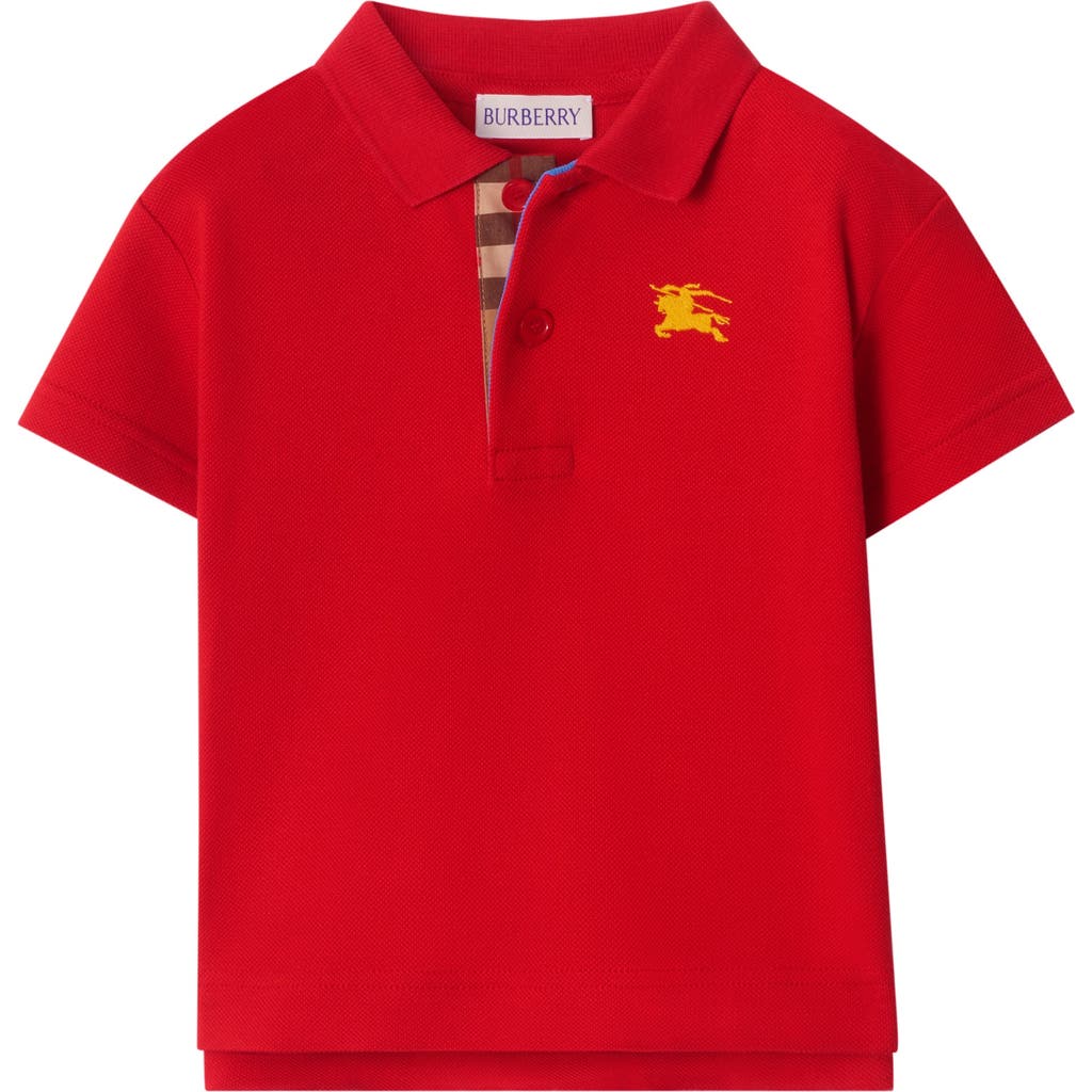 Burberry Cotton Piqué Polo Shirt In Red