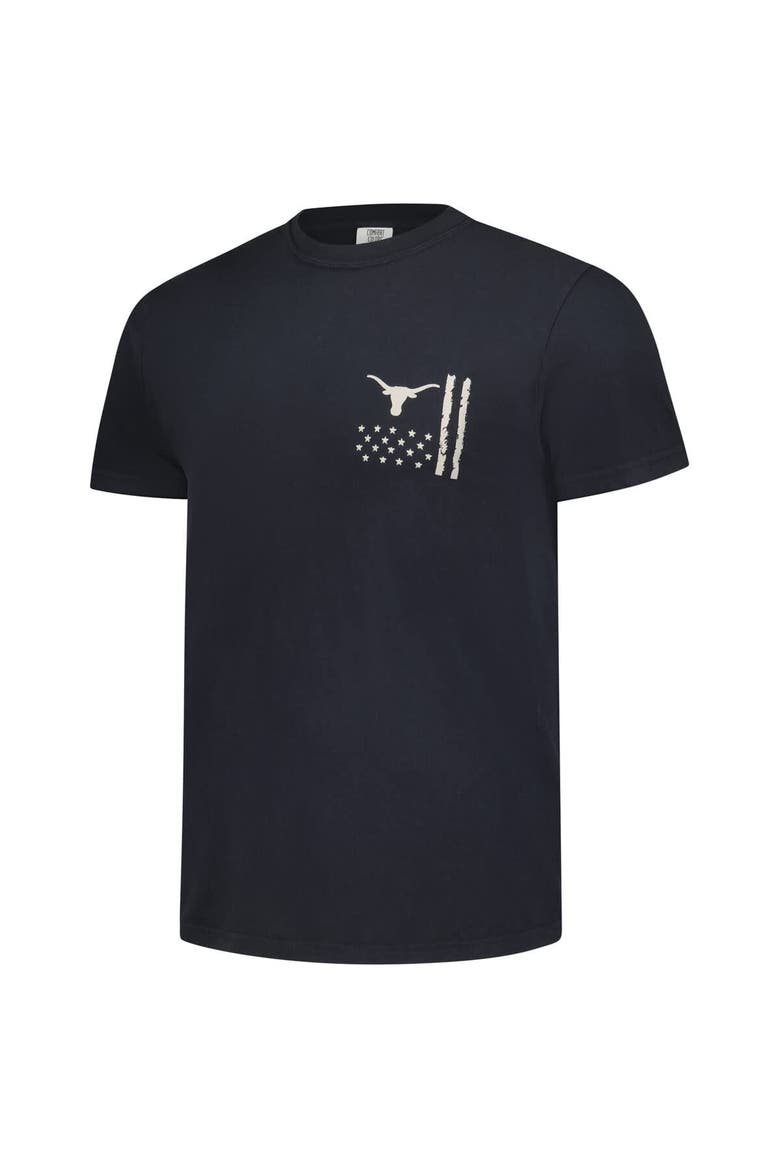 Men's  Black Texas Longhorns Comfort Colors OHT Camo Overlay T-Shirt, Alternate, color, Black