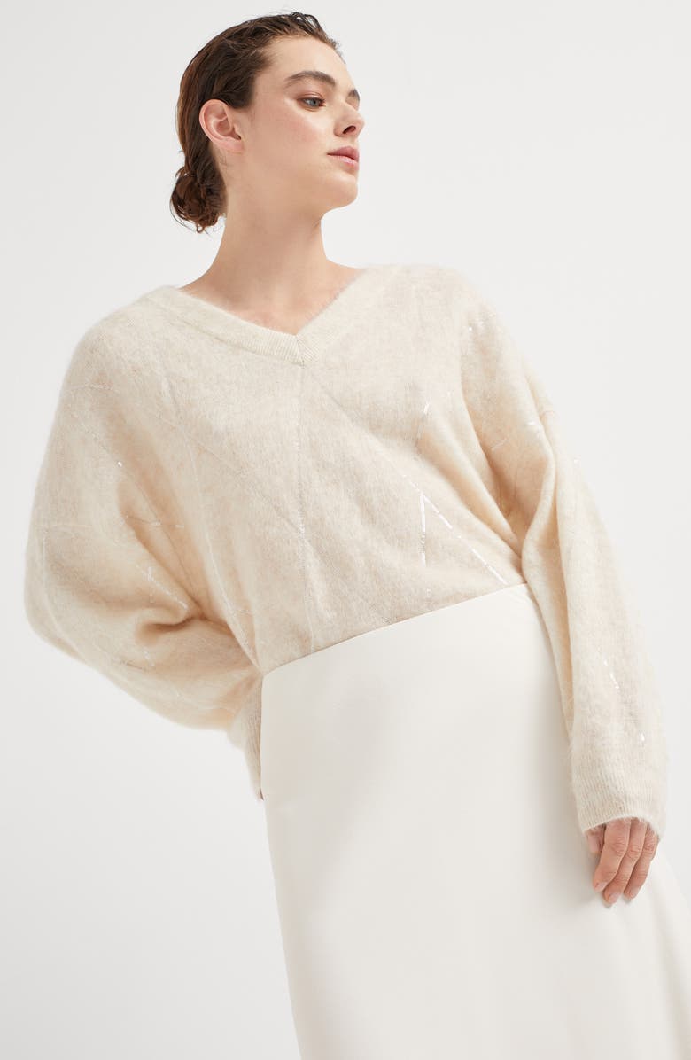 Brunello Cucinelli Twill couture Flute skirt, Alternate, color, 