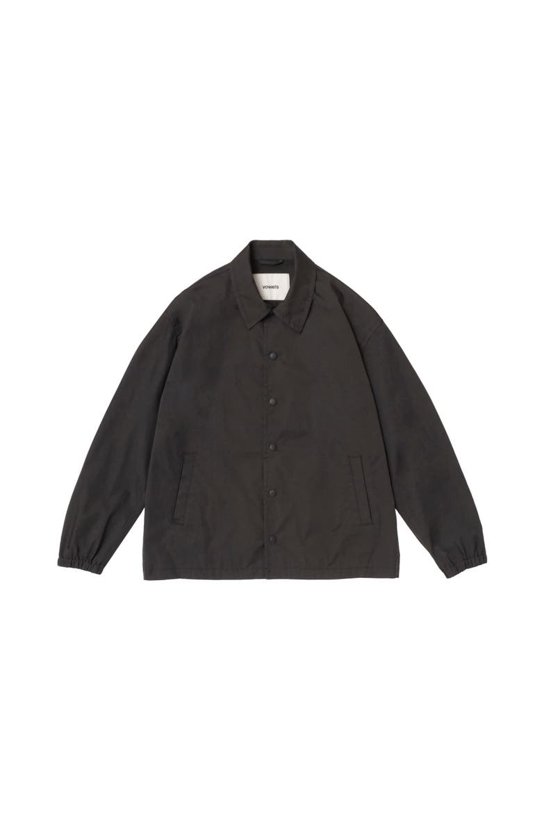 vowels Coach Jacket, Main, color, Black