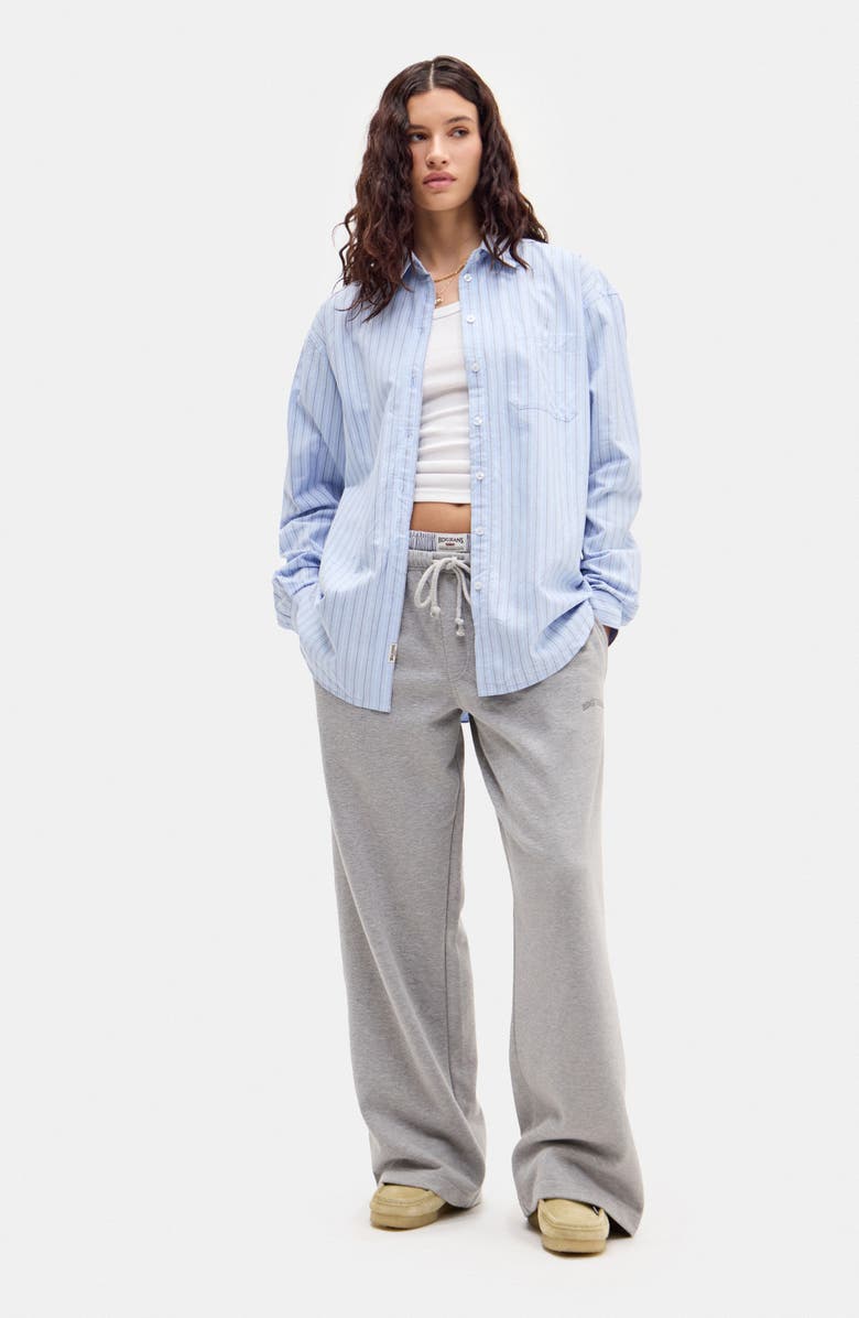 BDG Urban Outfitters Stripe Poplin Shirt, Alternate, color, Blue