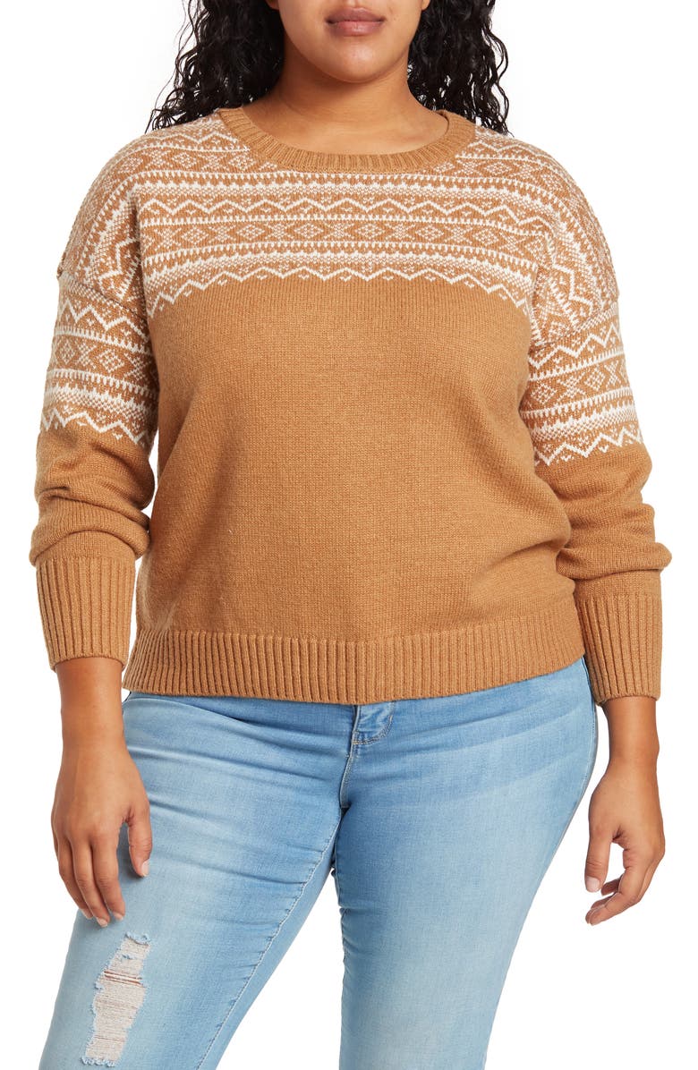 Melrose and Market Fair Isle Sweater, Main, color, 