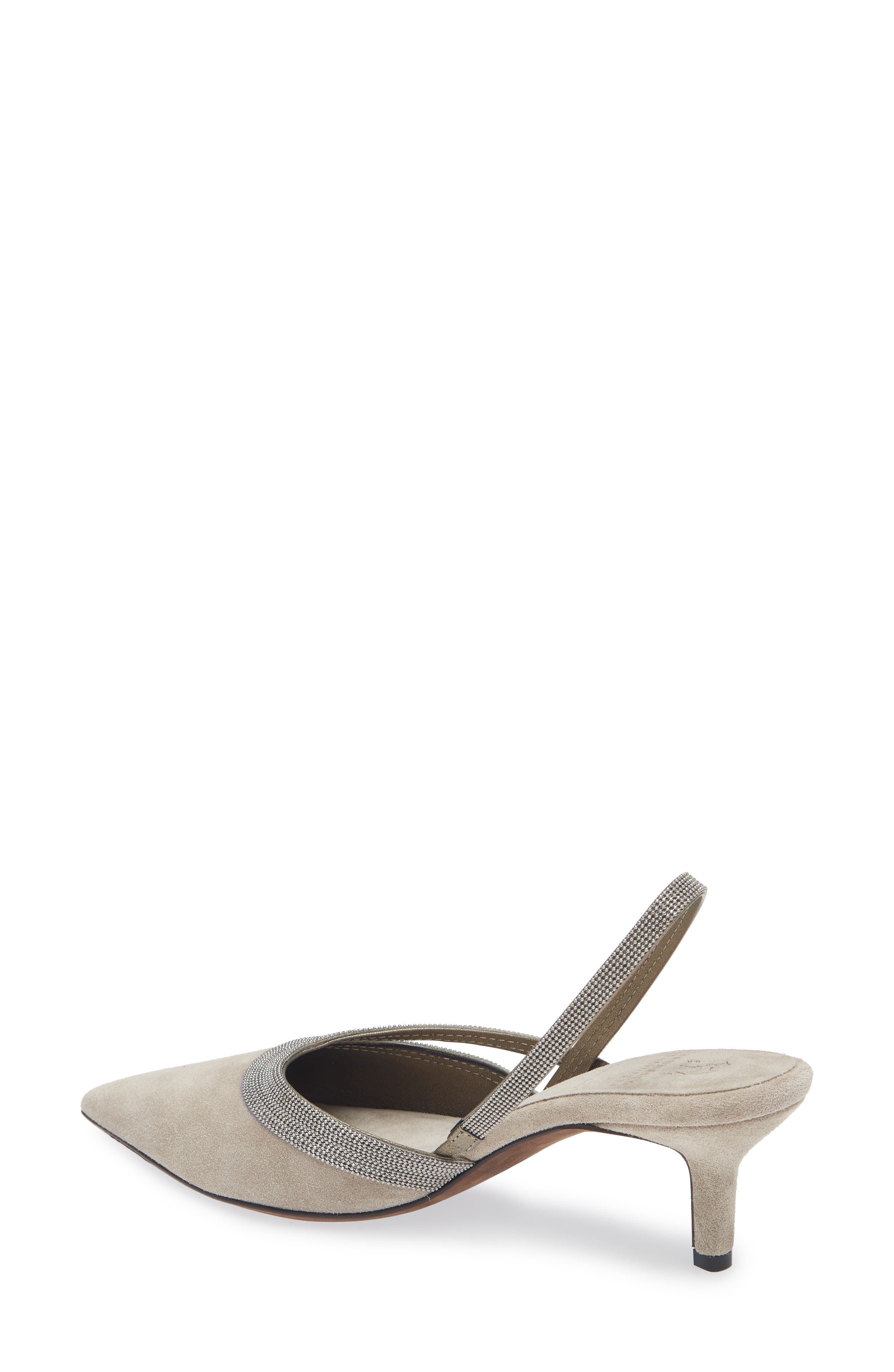 Brunello Cucinelli Monili Slingback Pump, Alternate, color, 