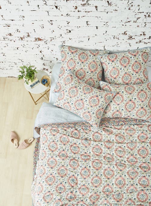 Carol & Frank 26" X 26" Freddie Hibiscus Cotton Euro Sham In Multi