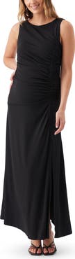Ripe Maternity Erika Ruched Sleeveless Maternity Dress